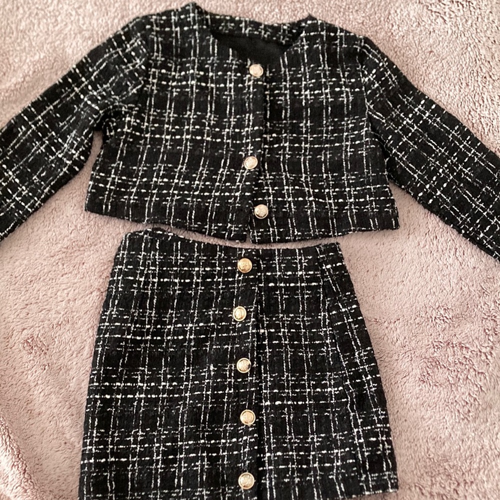 Tweed Plaid set